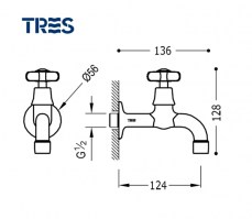 GRIFO OFFICE CLASIC TRES GRIFERIA